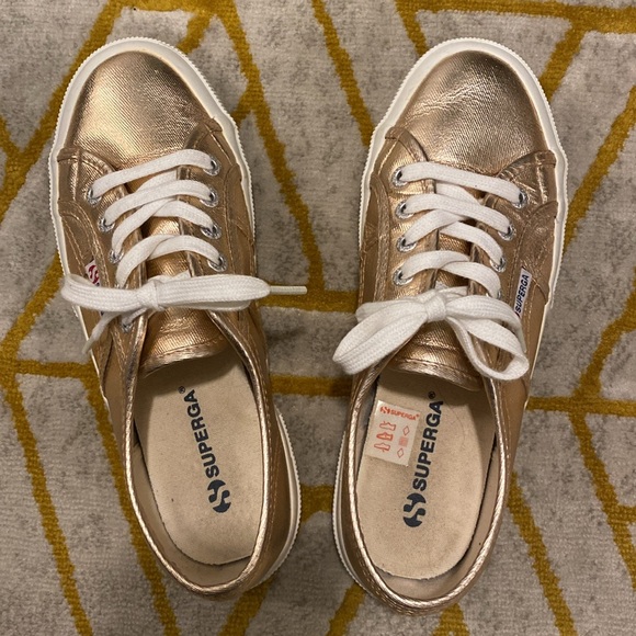 Superga Gold Metallic Sneakers - Picture 3 of 5
